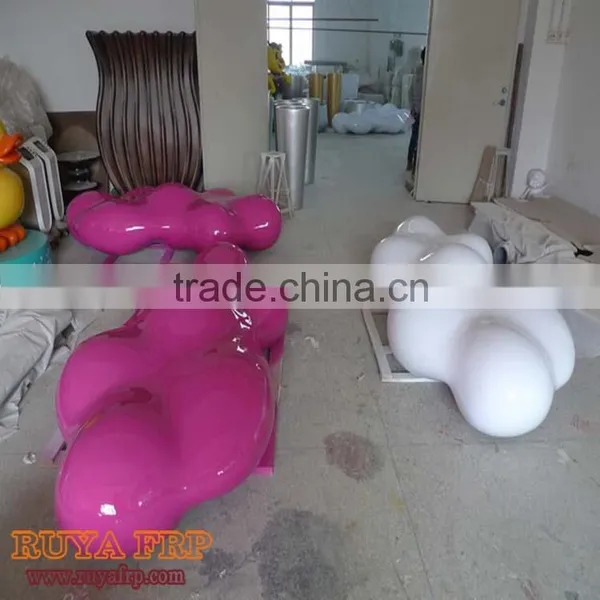 2.1M Fiberglass Modern Furniture FRP Stool Hotel Decoration Waiting Chairs RUYA Brand Factory Outlet photo-4