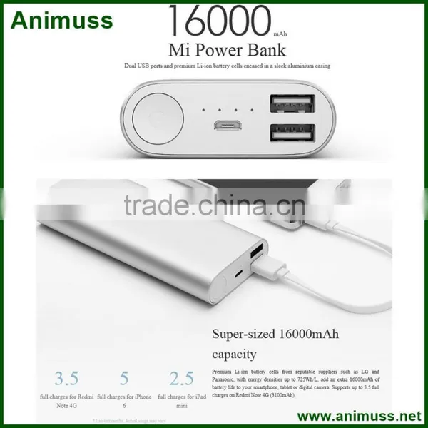 Original Premium Li-ion Battery Cells Super Sized 16000mAh Mi Power Bank for IPad Mini Smartphones Tablets Quality Choice photo-5
