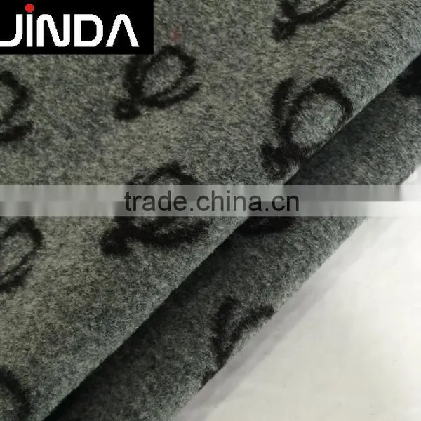 Wholesale Wool Acrylic Polyester Blend Jacquard Fabric for Women Coats