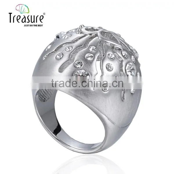 Treasure Factory 2015 New Design Rings Silver Jewelry Hollow Out Spider Shape Set Auger Alloy Ring photo-2