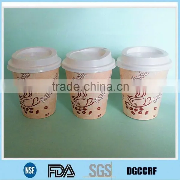 White Plain Paper Cup With Black Lid photo-5