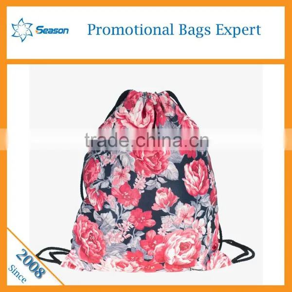 Most Popular Best Selling Promotional Polyester Drawstring Backpack Waterproof photo-2