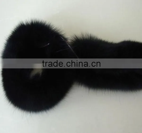 Popular Design Raccoon Fur Coat Sleeves Cuffs Fox Fur Hand Covers Ladies Coat Sleeve Decoration photo-5