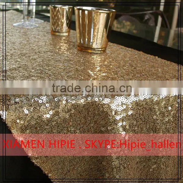 Shiny Pink Sequin Beaded Table Runners for Wedding photo-6