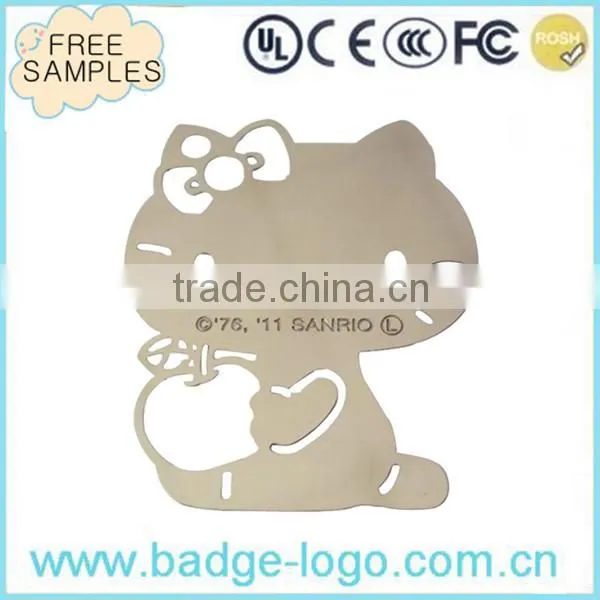 Cute Kitten Silver Etching Metal Bookmark Custom Logo photo-2