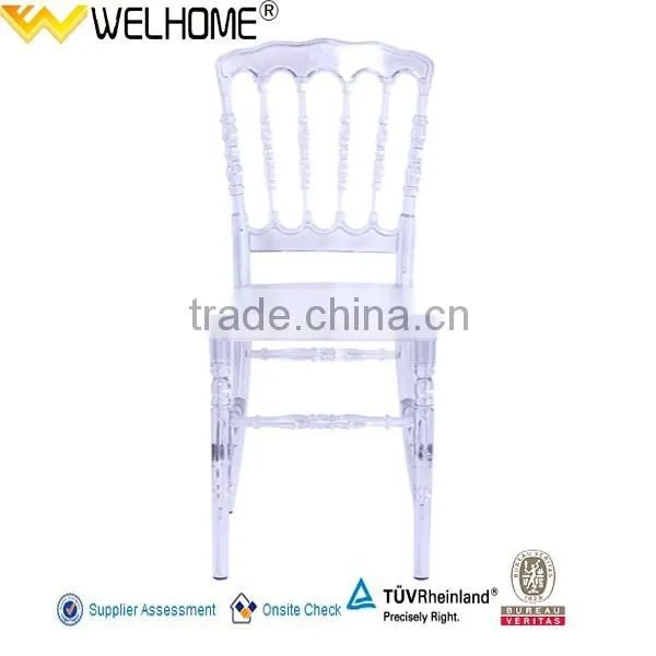 Transparent Clear Resin Napoleon Chair For Party/Wedding/Event