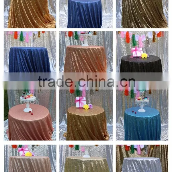 108" Restaurant Hotel Supplier Sequin Table Cloth photo-6