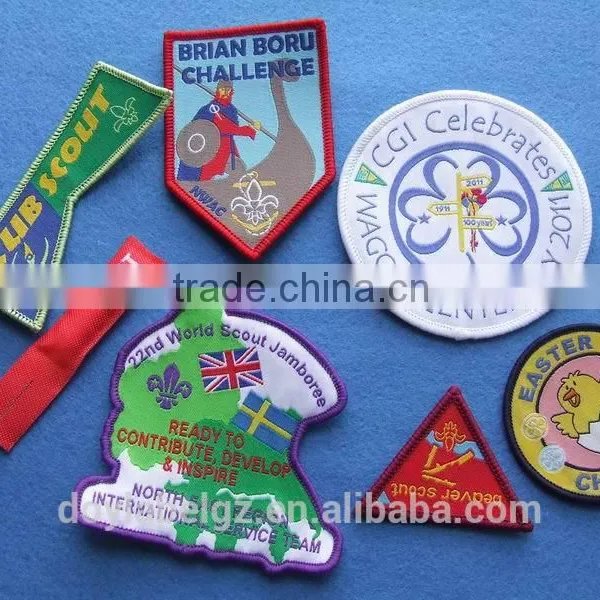 China Wholesale Nice Quality Low MOQ Customized Woven Patch for Clothing photo-2