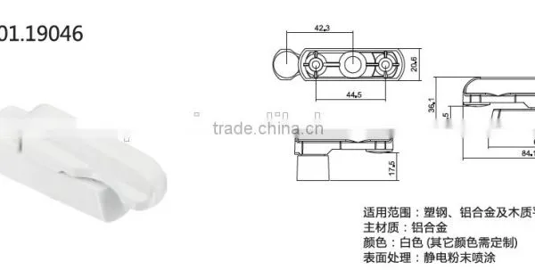 Sash Blocker Window Jammer Sash Jammer Puwei PWS Sash Handle Fish Type Handle Security Sash Jammer With Plastic Packers 90119046 photo-3