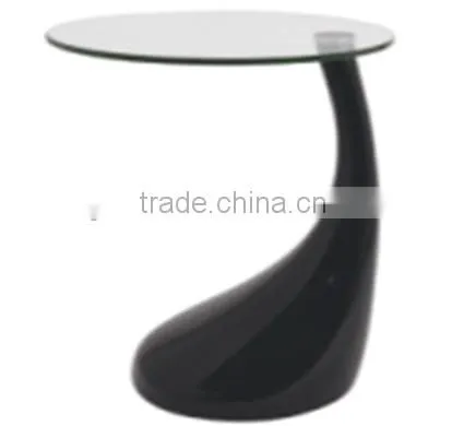 Space Saving Furniture Glass Top ABS Base Jupiter End Table photo-6