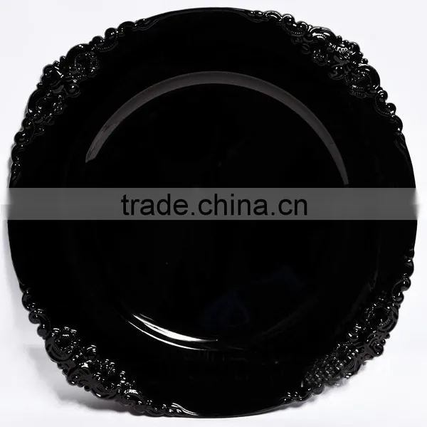 Hot Wedding Black Charger Plate With Pantone