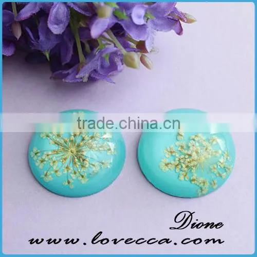 14/20/25mm for DIY Necklace Jewelry Round Real Dandelion Resin Cabochon photo-5