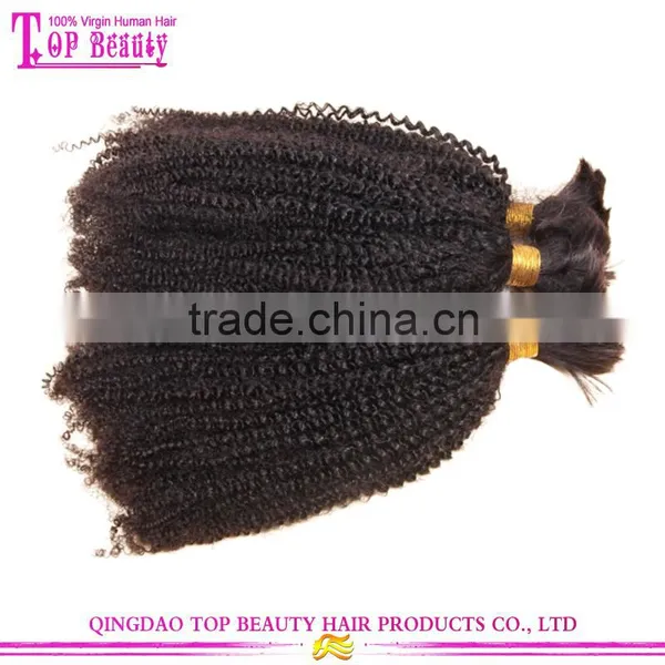 Cheap Afro Kinky Curly Bulk Human Hair Unwefted For Braiding Virgin Hair Bulk photo-3