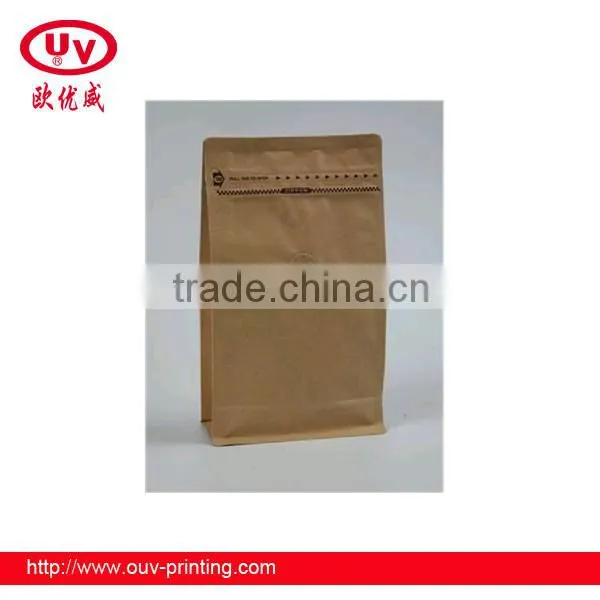 Brown Kraft Paper Flat Bottom Coffee Bag With Valve photo-5