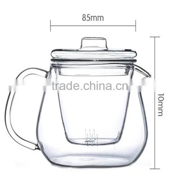 Small Order Welcomed!Hand-made High Borosilicate Water Glass Tea Pot With Cup and Heater in Stock photo-5