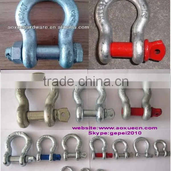 Galvanized Safe Screw Pin Bow Shackle, Crane Rigging Shackle photo-4