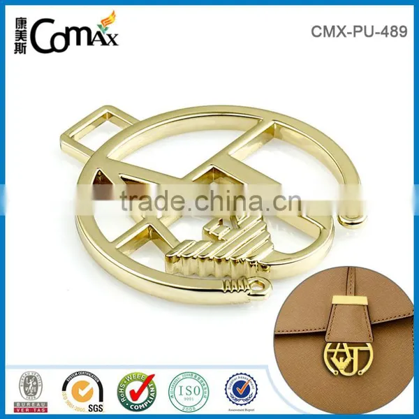 Hollowed Metal Brand Designer Handbags Logo Design With Hanging Hole photo-2