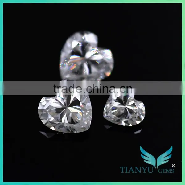 Moissanite Wholesale Heart Shape 6*6mm Moissanite Wedding Sets photo-5