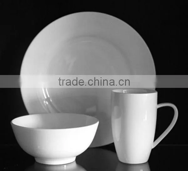 12pcs Standard Design White Dinnerware Set Ceramic Porcelain Fine Bone China photo-6