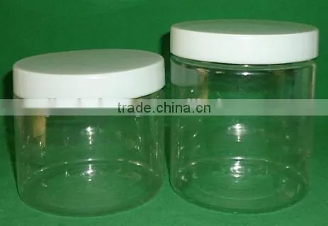 500ml Plastic PET Round Glue/candy Jar With Cap