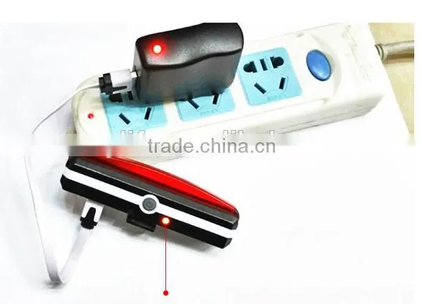 USB Rechargeable Led Bike Bicycle Laser Beam Rear Tail Light Strobe Light Lamp On Bike photo-5