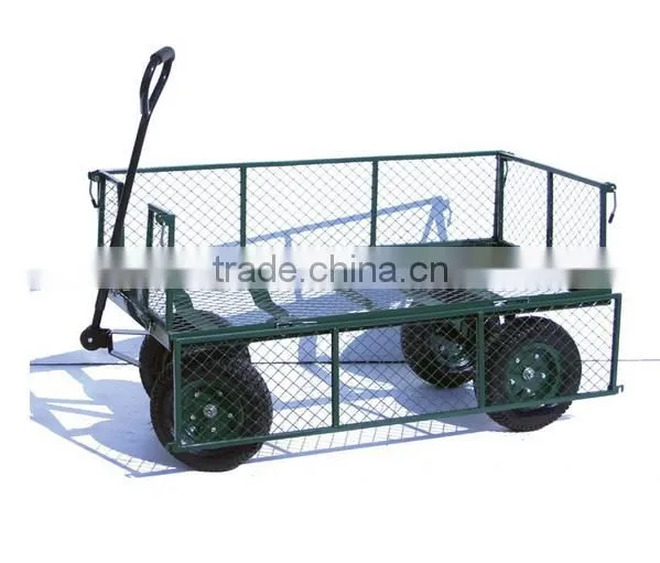 wire mesh cart /garden mesh cart / steel mesh garden cart