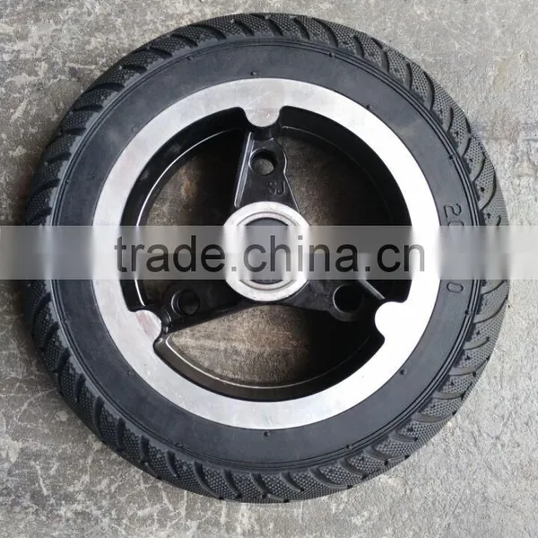 200mm Semi-pneumatic Rubber Wheel With Aluminum Rim photo-4