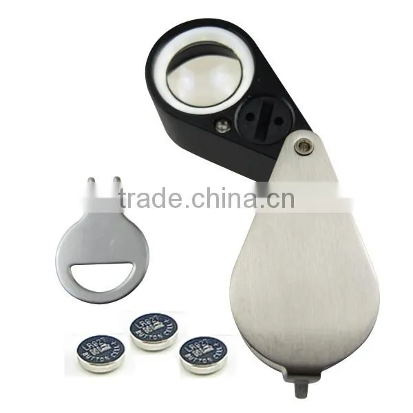 20X Jeweler Loupe Magnifier + LED & UV Light 21mm Lens Jewel Identifier Tool photo-5