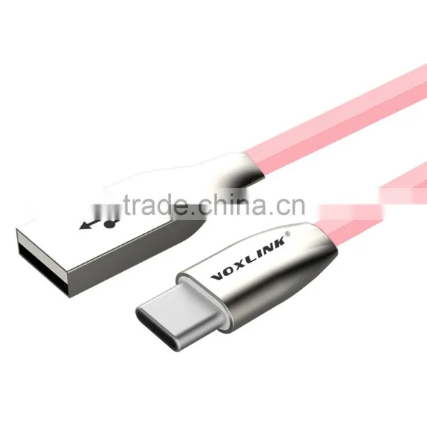 Voxlink Luxury 5V 2A 1m 3D Zinc Alloy Fast Charging Data USB TYPE C Charger Cable for Macbook photo-5