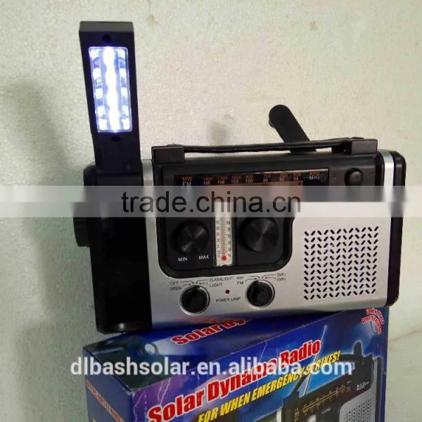Mini Portable AM FM Radio With Dynamo Crank Power Torch photo-2