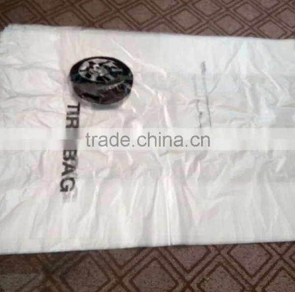 High Quality HDPE Folded Clear Plastic Car Tire Bag photo-3