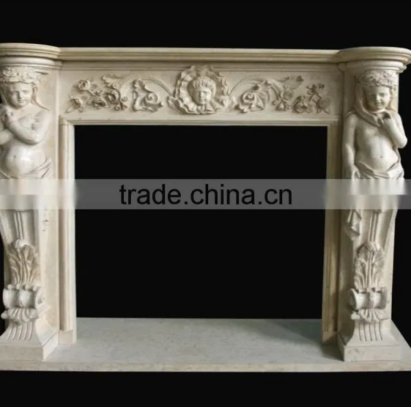 Western Style Carving Marble Fireplace photo-5