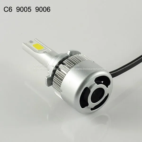 Led Headlight C6 9005 9006 Cob 30W/Bulb(60W/Set) 6400lm/set(3200lm/b LED COB LED Headlight Bulbs Hi/Lo photo-2