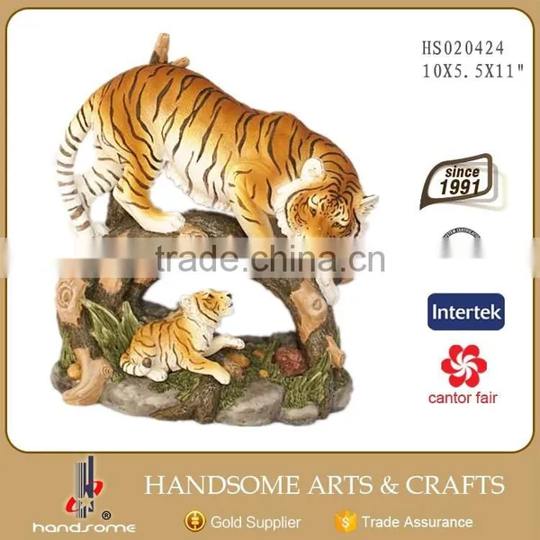 17.5 Inch Resin Craft Home Decoration Tiger Statue Animated Animals photo-6
