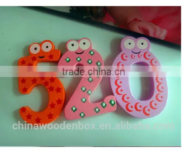 Refined Wooden Number Label Stickers With Magnet for Kids photo-2