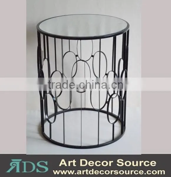 New Design Metal Table With Mirror Decor, Flower Reflection photo-2