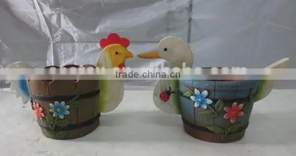 Colorful Garden Balcony Fiberglass Animal Shape Planters Pot photo-4