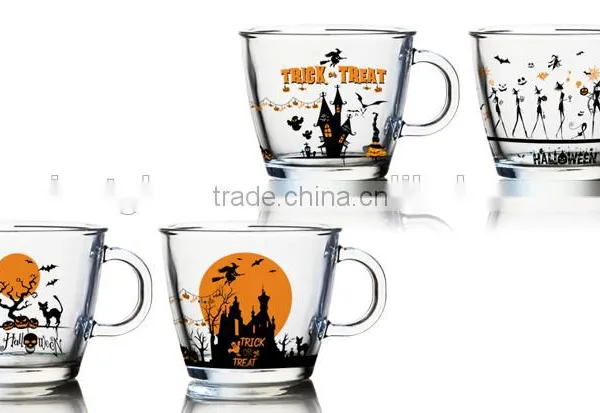 8oz 9oz 10oz Halloween Glass Milk Bottle Kid Glass Cup Set Water Glass Mug Milk Cup Set photo-2