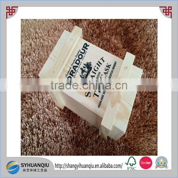2015 Hot Sell Custom Order Wooden Whiskey Wine Box for Wholesale photo-2