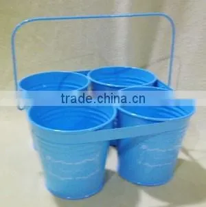 Metal Herb and Flower Planter in Color photo-2
