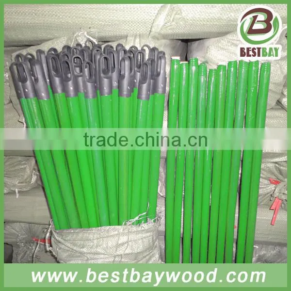 PVC Coated Wooden Broom Handle With Thread Wooden Broom Stick / Wood Handle / photo-4