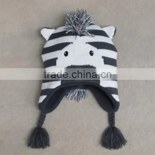 Kid Size Animal Knitted Crochet Earflap Hats photo-2