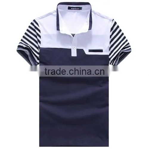 High Quality 100% Cotton Collar Pocket Men T-shirt photo-4