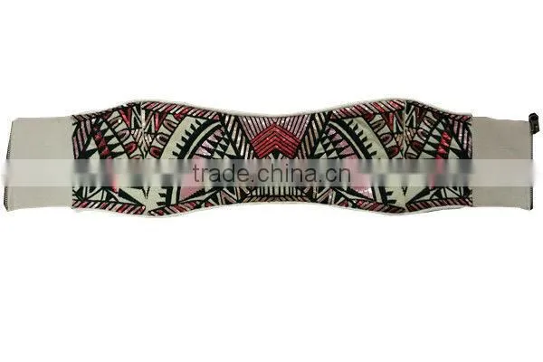 Customized Ethnic Colorful Canvas Belt With YKK Zipper photo-2
