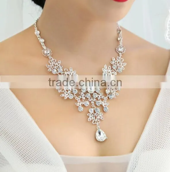 Zm34114a Fashion Women Jewelry Bridal Earrings Necklace Set photo-2