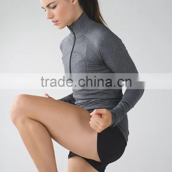 Dong Guan Sweatshirt Manufacturer Custom Half Zip Sweatshirt for Women photo-3
