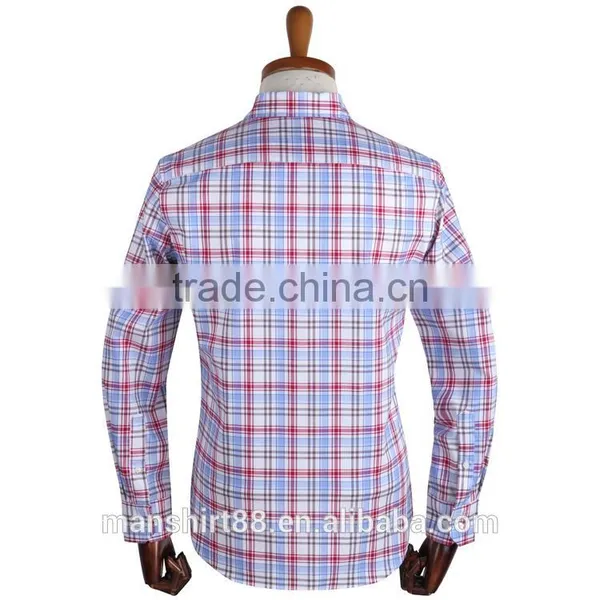 Latest Nice Checked Causal Sport Shirt 100% Cotton Men Shirt photo-4