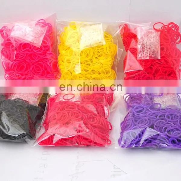 2014 Hot Selling DIY Colourfull Cheap Rainbow Rubber Elastic Bands RL-0003