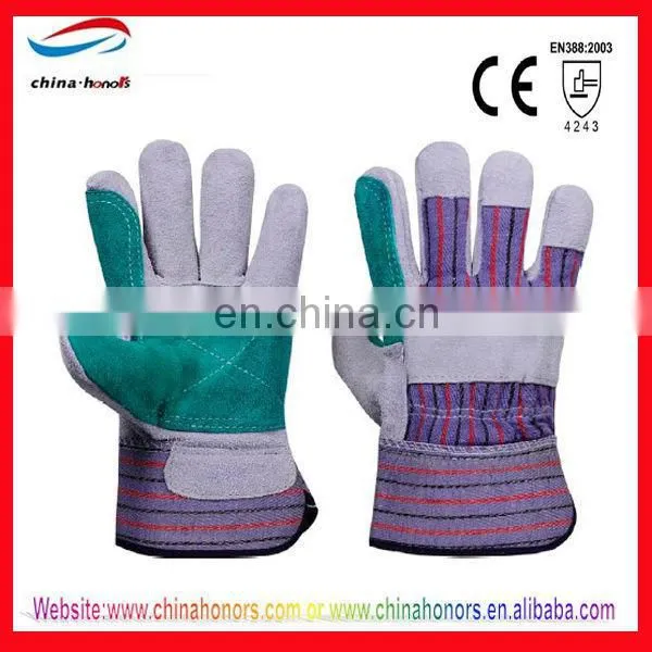 Double Palm Leather Work Glove/leather Glove Manufacturer