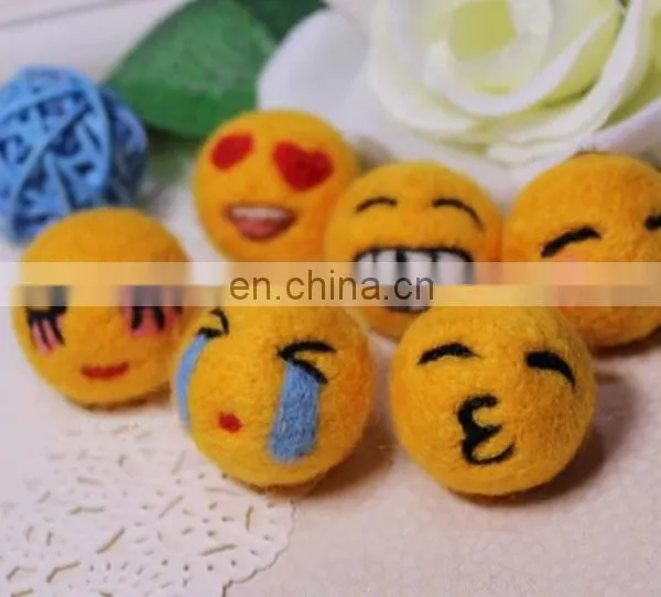 Mini Plush Toy Emoji Keychain Felt Fabric Backpack Accessories photo-2